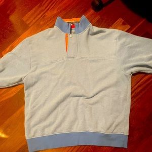 Mens orvis pullover with button neck closure